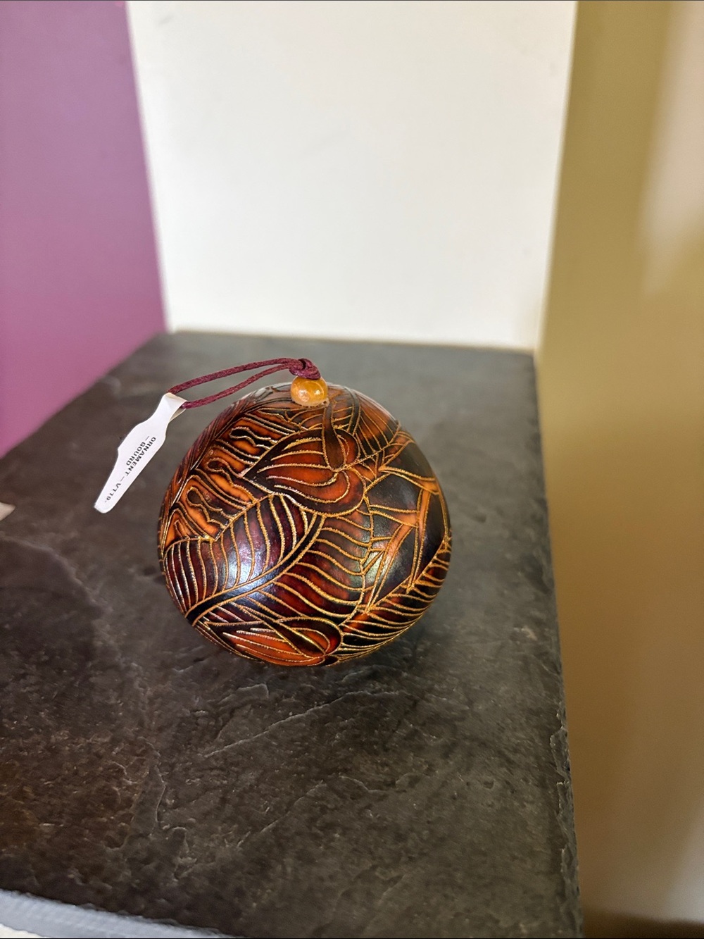 Hawaiian Handcrafted Decorative Gourd Ornament